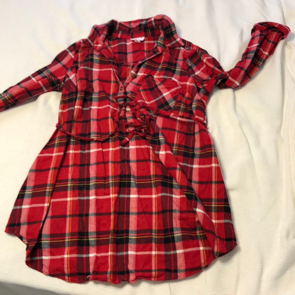 Maternity flannel shirt